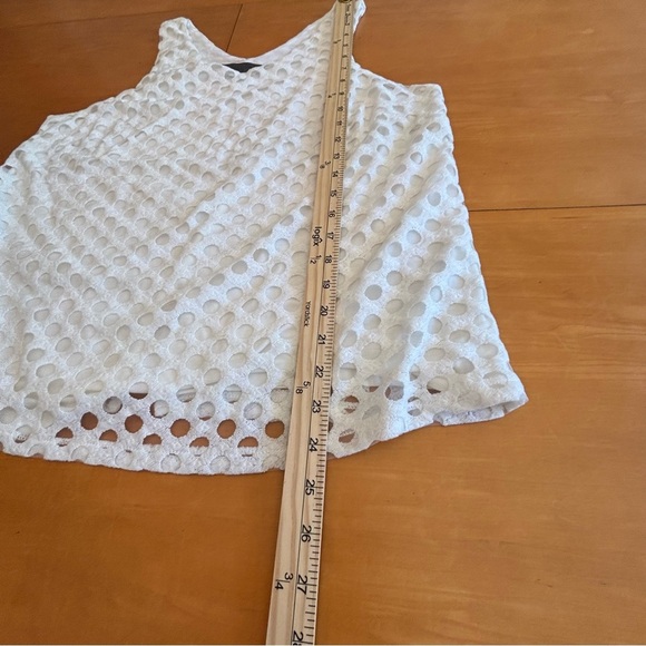 Anthropologie Sunday in Brooklyn L Ivory White Lace Tank Top Blouse - Picture 9 of 10